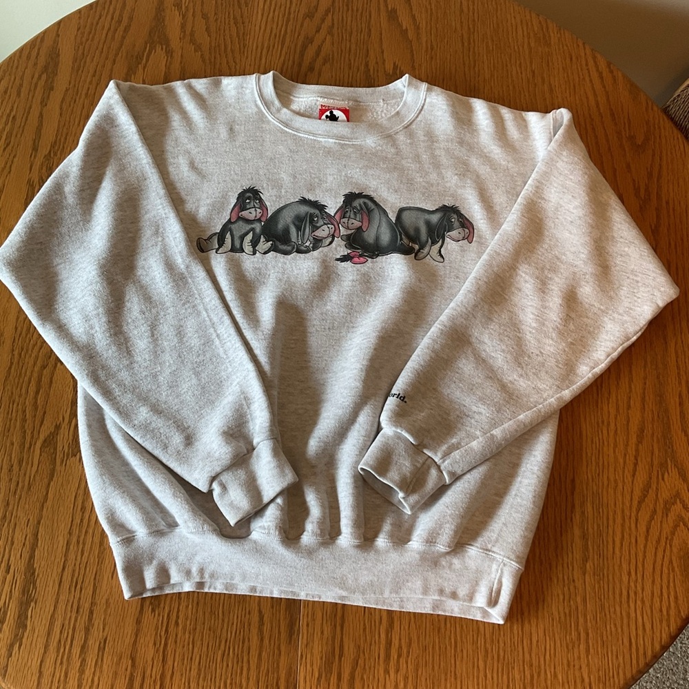 90’s Vintage Walt Disney World Eeyore Sweatshirt, Size Medium.